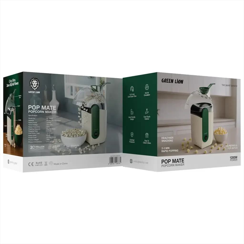 پاپ كورن ساز گرین لاین Green Lion Pop Mate Popcorn Maker 1200W — تصویر ۷