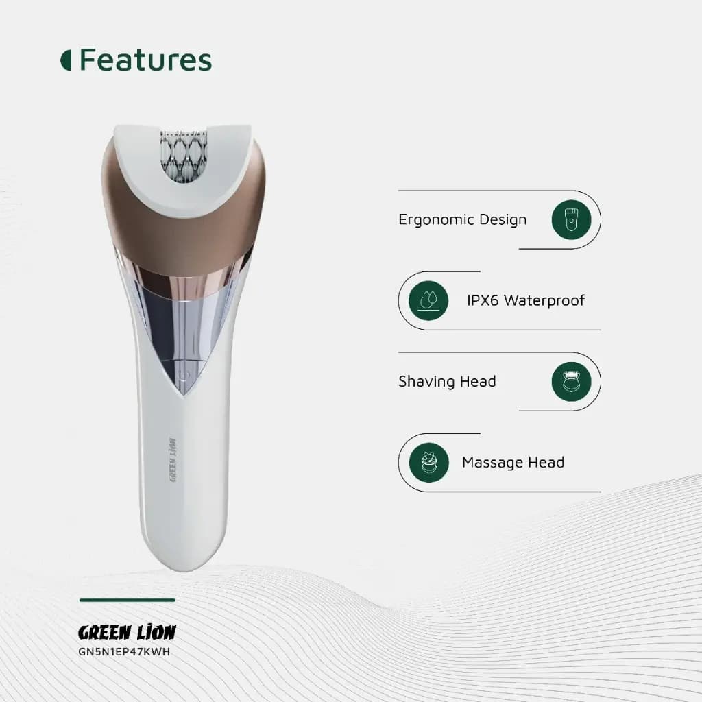 اپیلاتور گرین لاین Green Lion 5 in 1 Cordless Epilator Kit — تصویر ۶