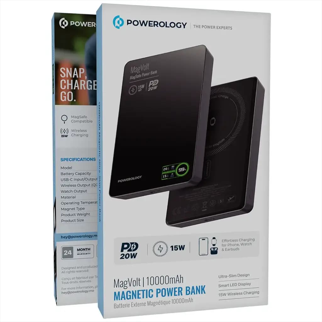 پاور بانک پاورولوژی Powerology MagVolt 10000mAh Magnetic Power Bank — تصویر ۱۱