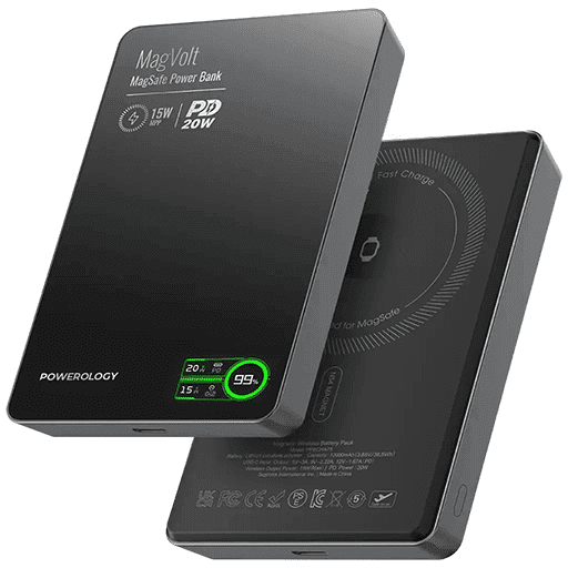 پاور بانک پاورولوژی Powerology MagVolt 10000mAh Magnetic Power Bank