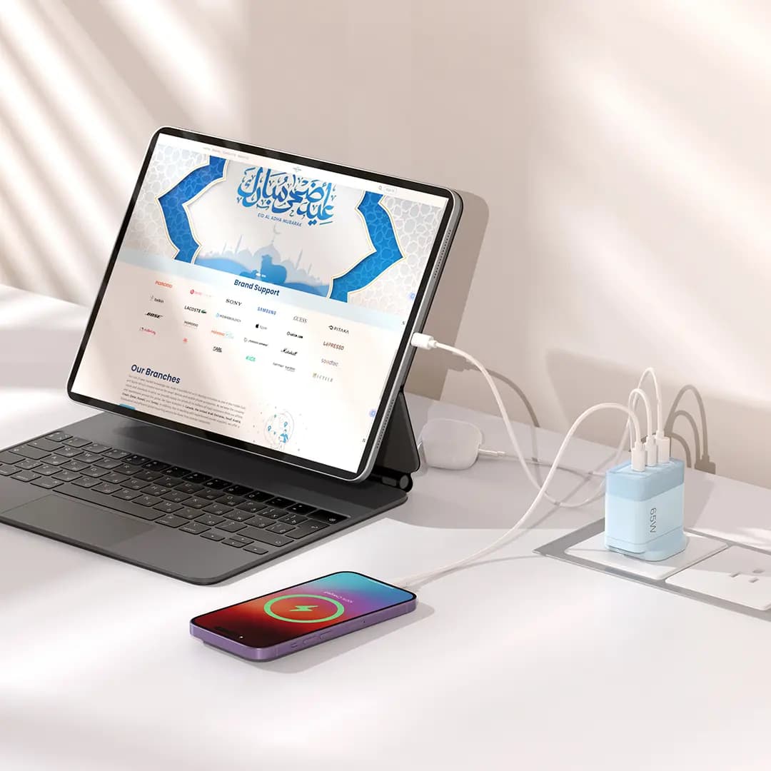 آداپتور شارژر پاورولوژی Powerology Lunex Series Fast Charging Adapter PD 65W — تصویر ۱۲