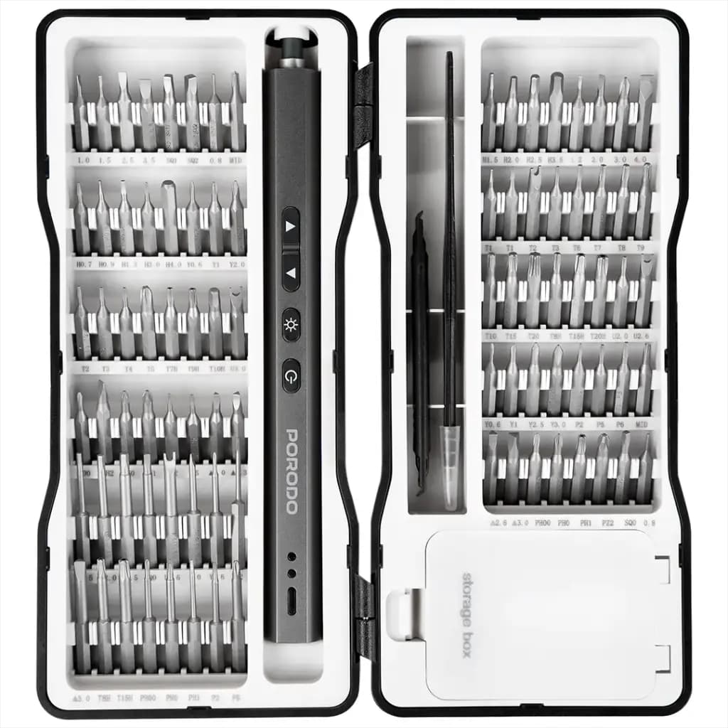 ست پیچ گوشتی و سری های پرودو Porodo TechFix 97‑In‑1 Electric Screwdriver Kit — تصویر ۴