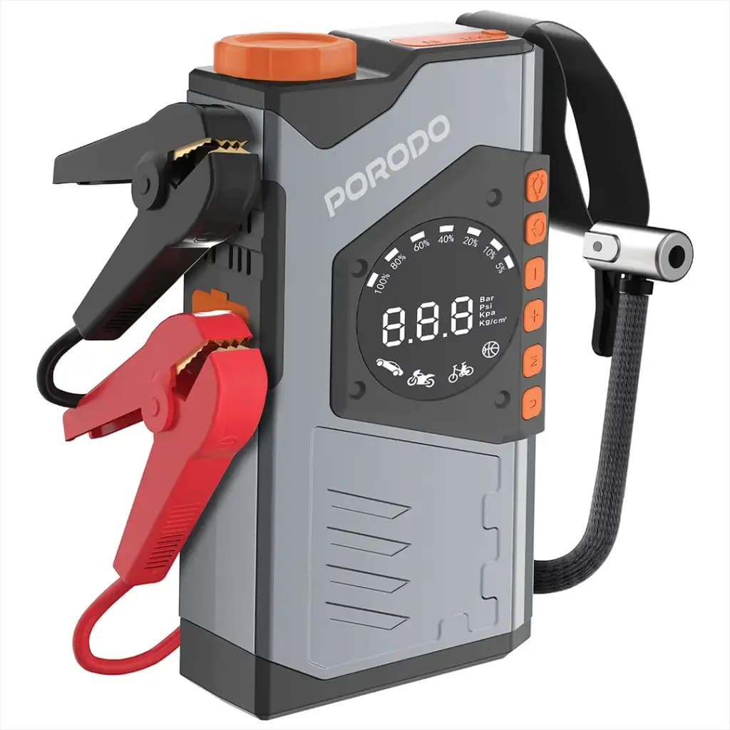 جامپ استارت و پمپ باد پرودو Porodo VoltBoost 10000mAh Compact Utility Tool — تصویر ۲
