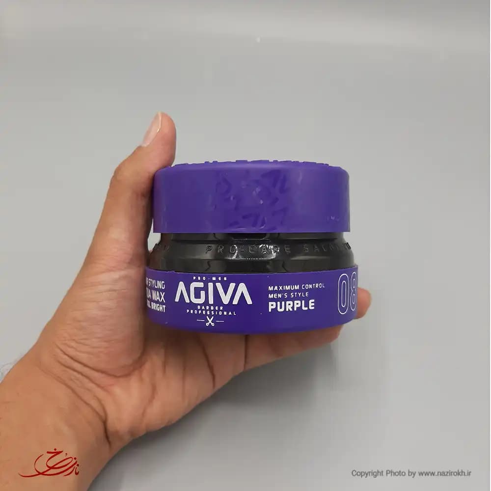 واکس حالت دهنده مو آگیوا شماره 08 بنفش مدل AQUA WAX — تصویر ۳