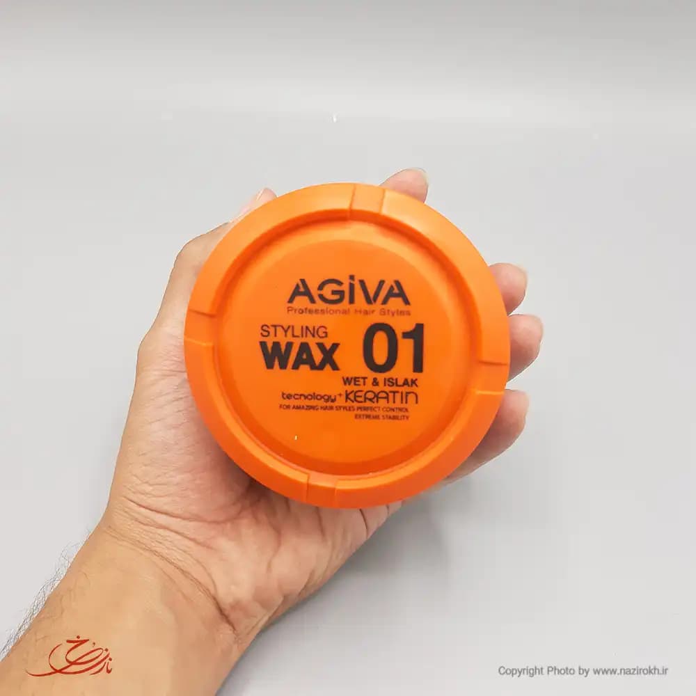 واکس حالت دهنده مو آگیوا شماره 01 نارنجی مدل wet & isalk — تصویر ۴