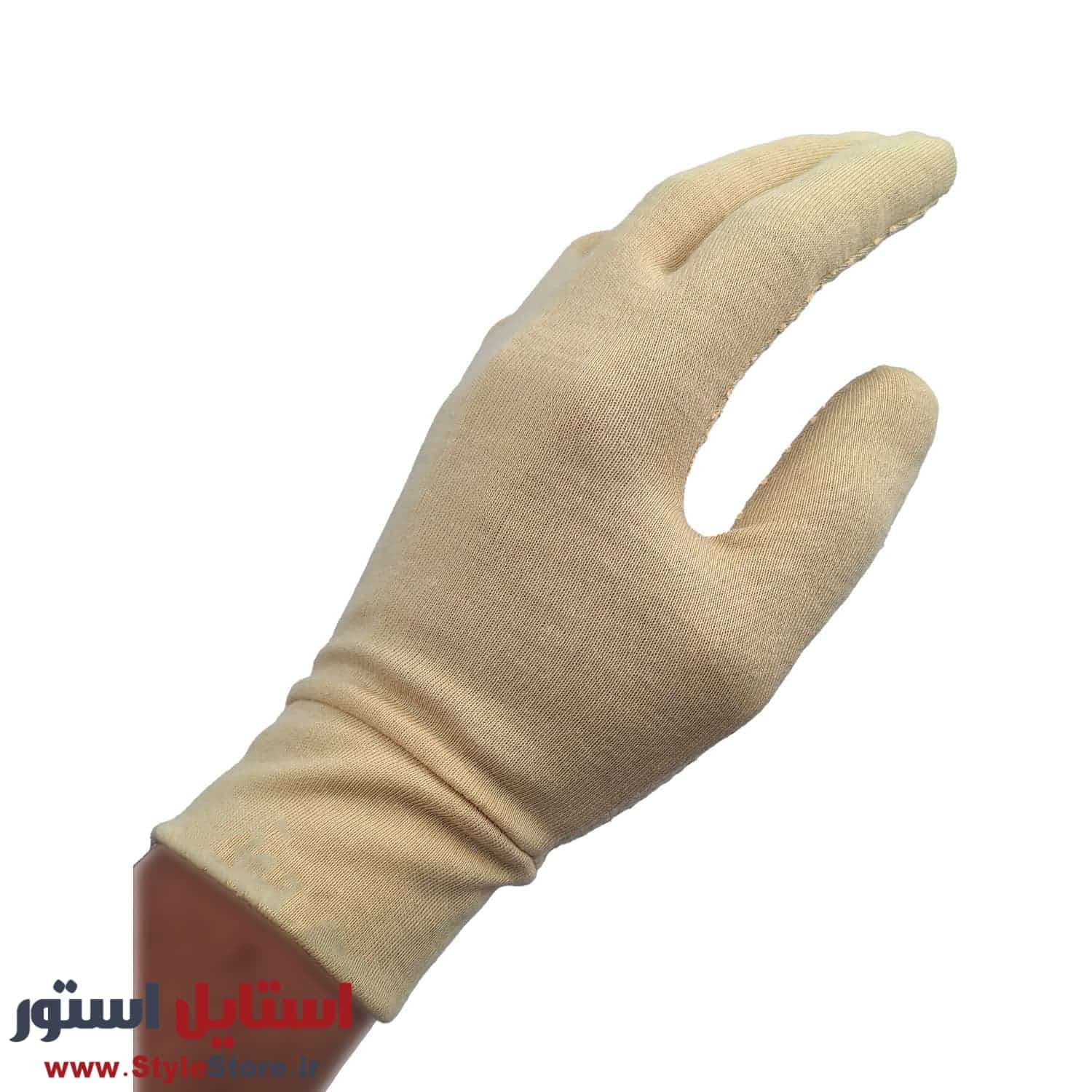 دستکش زنانه رانندگی سیلکا رنگ کرم — تصویر ۸