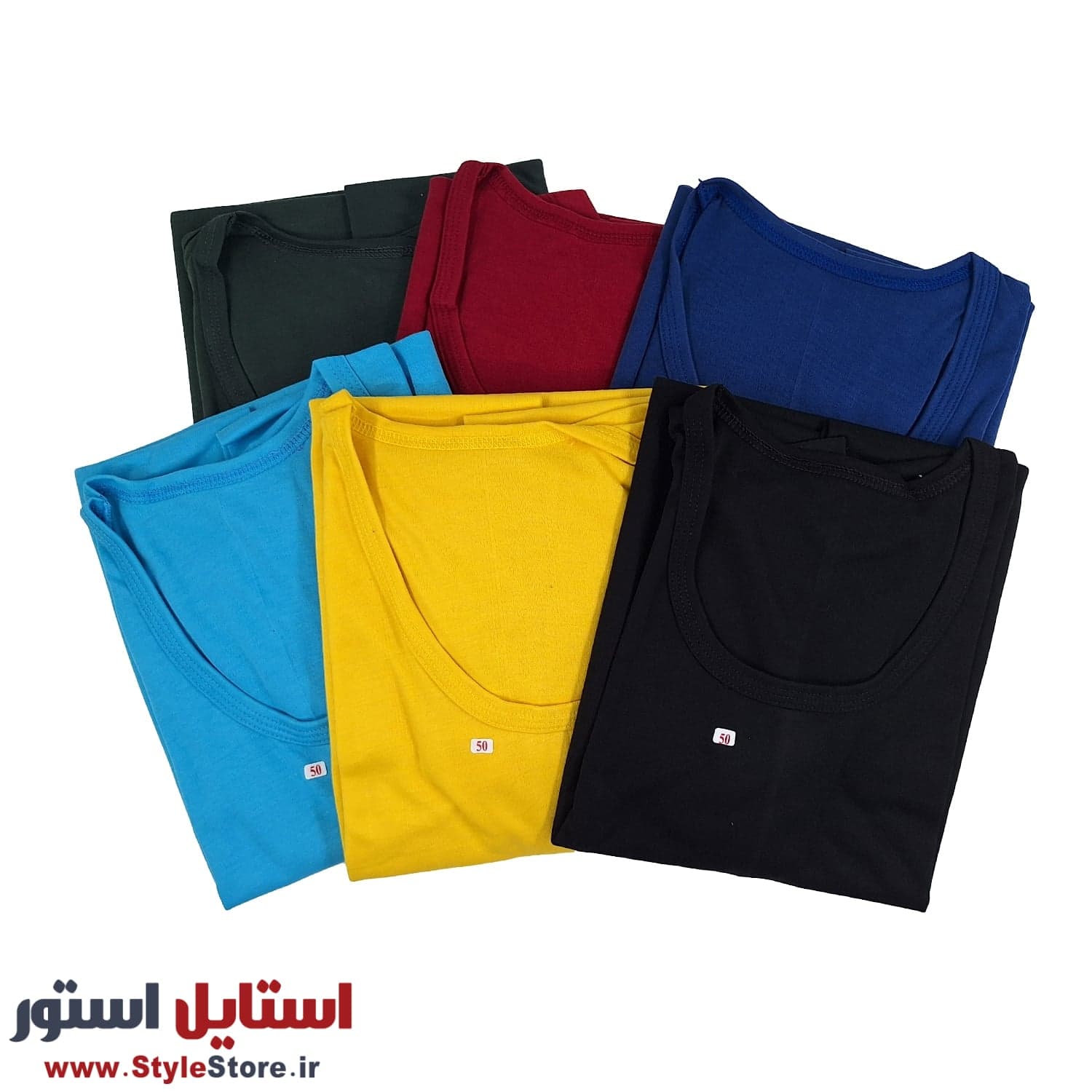 زیرپوش رکابی مردانه نیکو رنگ شاد پک 6 عددی (دورو/ضخیم) — تصویر ۹