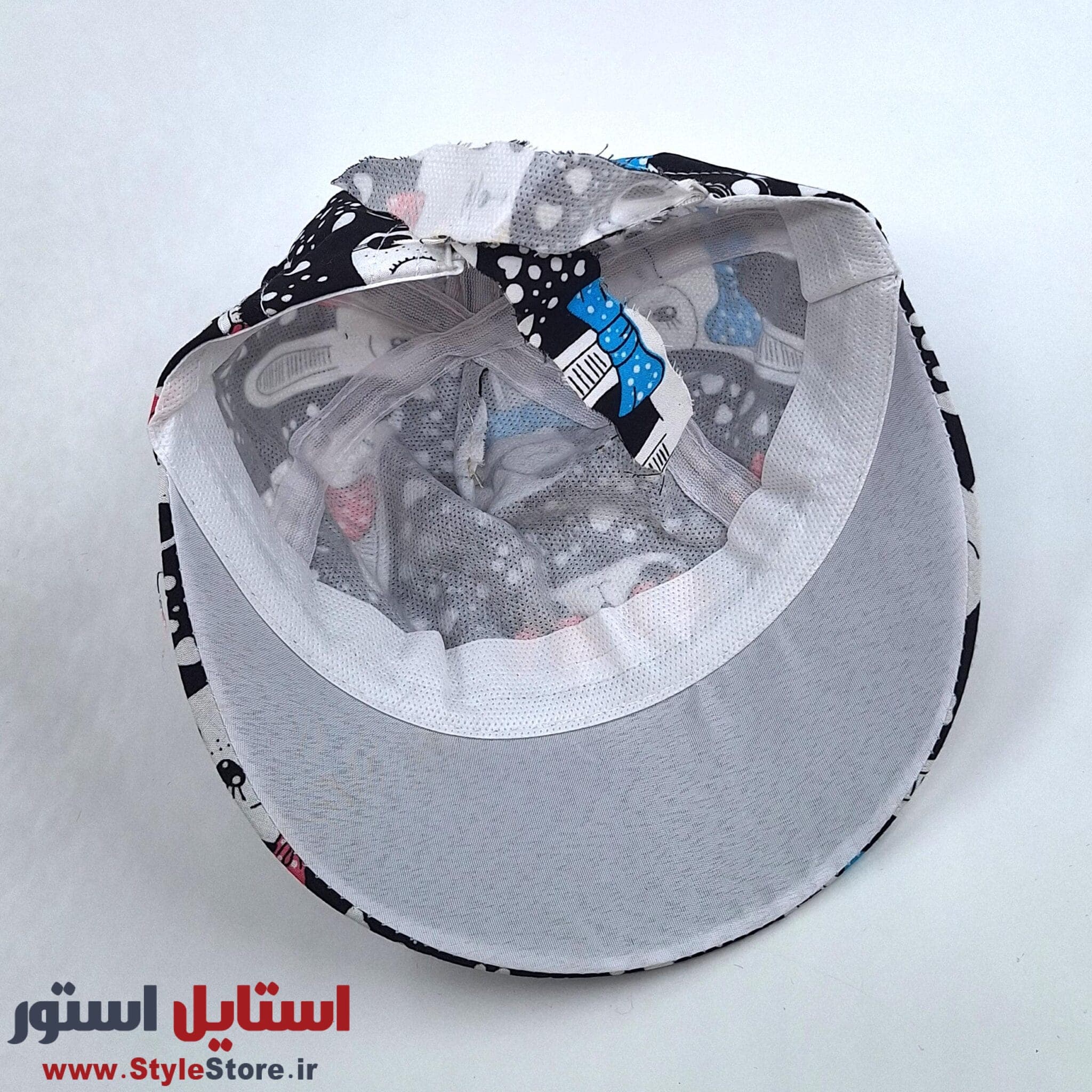 کلاه آفتابگیر نوزادی طرح خرگوش عینکی کد 1296 — تصویر ۴