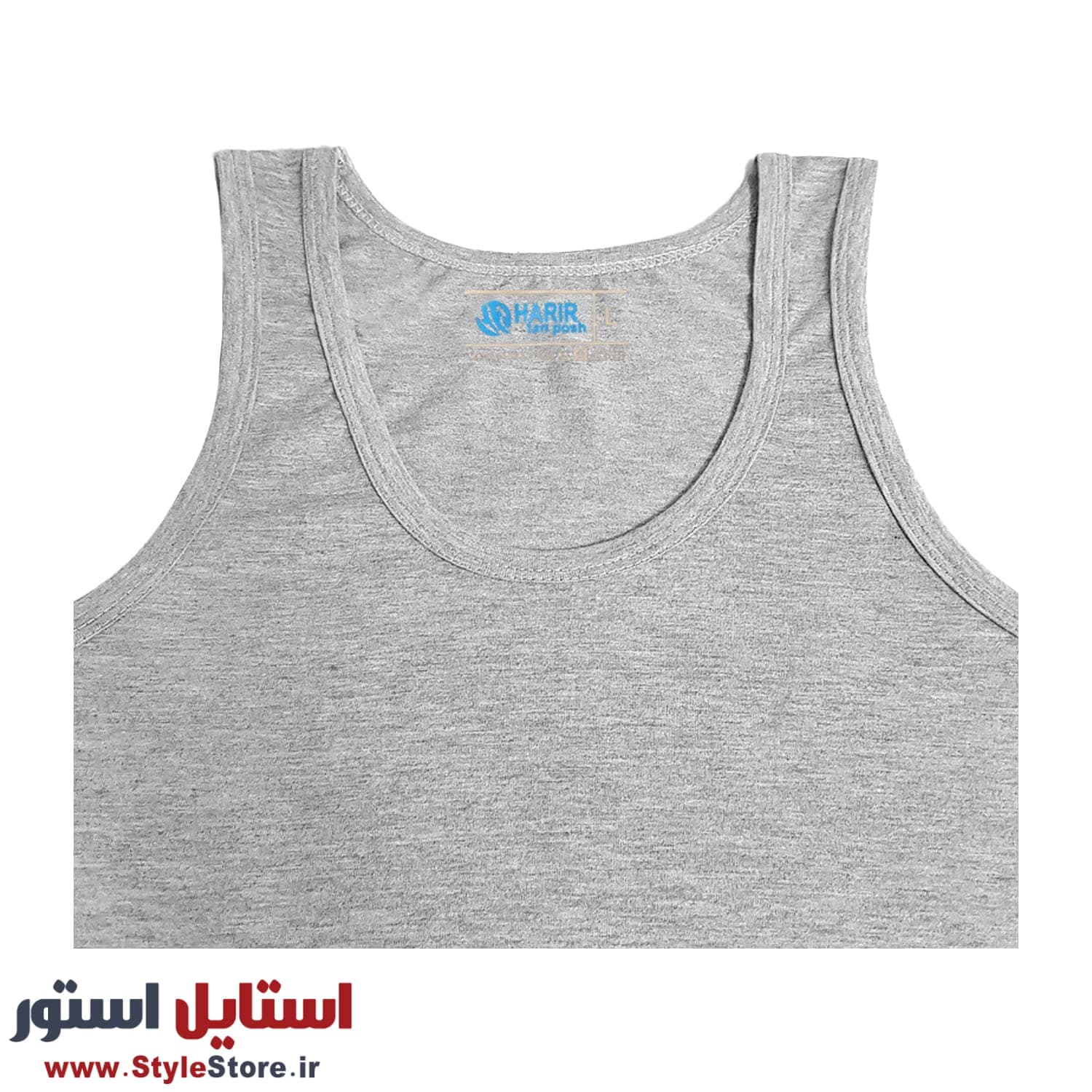 زیرپوش رکابی مردانه حریر تن پوش مدل ملانژ کد 1158 — تصویر ۵