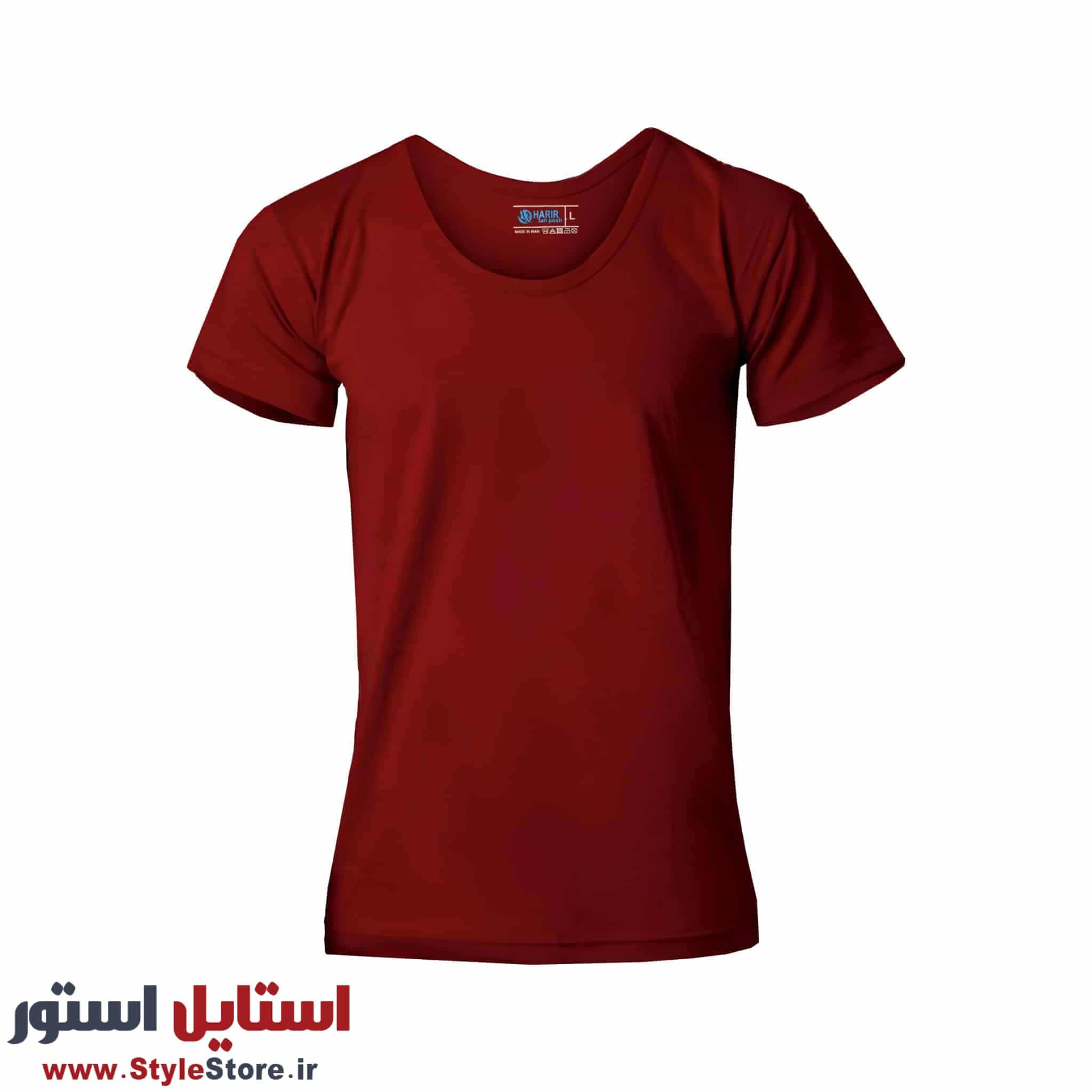 زیرپوش آستین دار مردانه حریر تن پوش مدل سوپر پنبه رنگ زرشکی