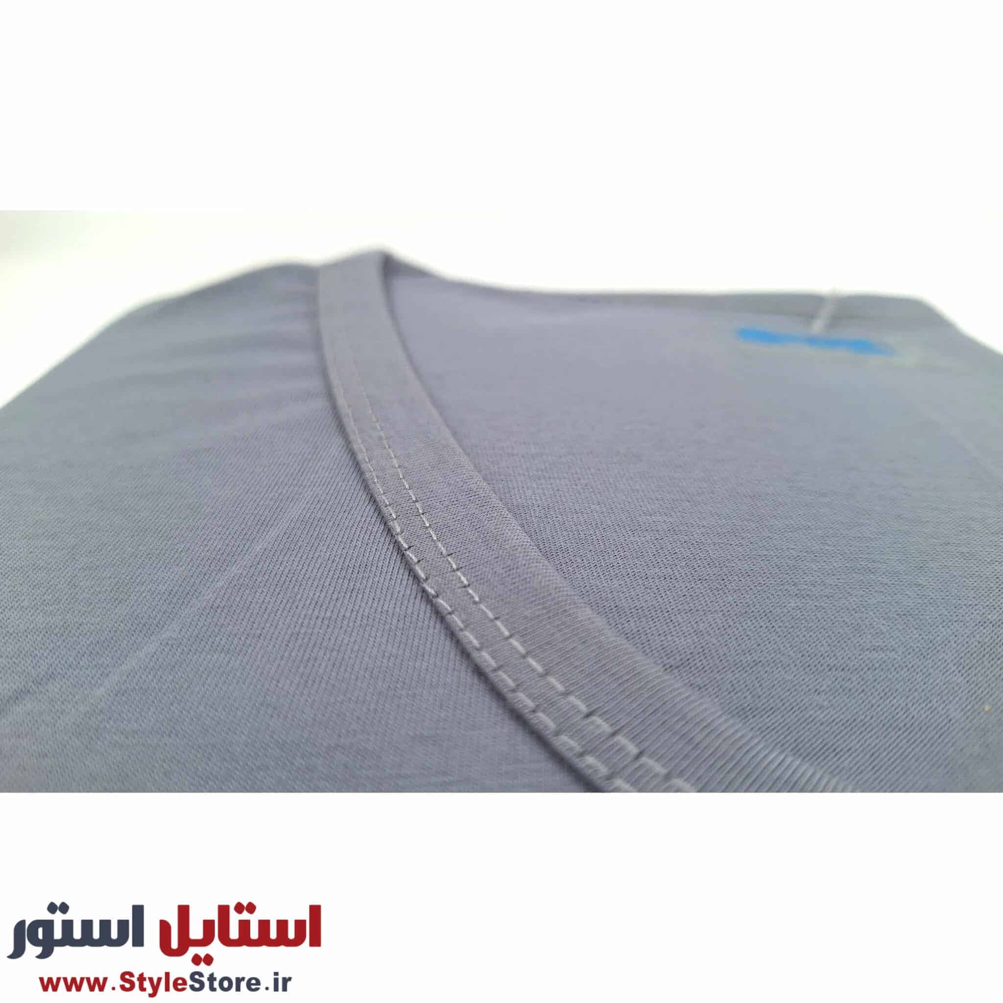 زیرپوش آستین دار مردانه حریر تن پوش مدل سوپر پنبه رنگ طوسی — تصویر ۵