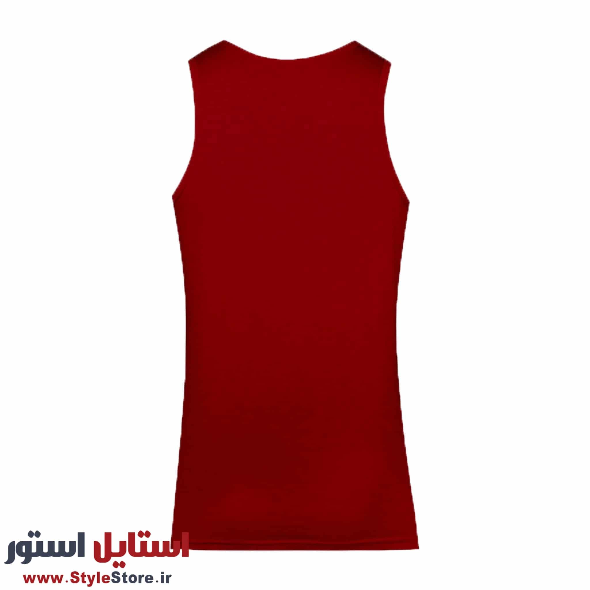 زیرپوش رکابی مردانه حریر تن پوش مدل سوپر پنبه رنگ زرشکی — تصویر ۱۰