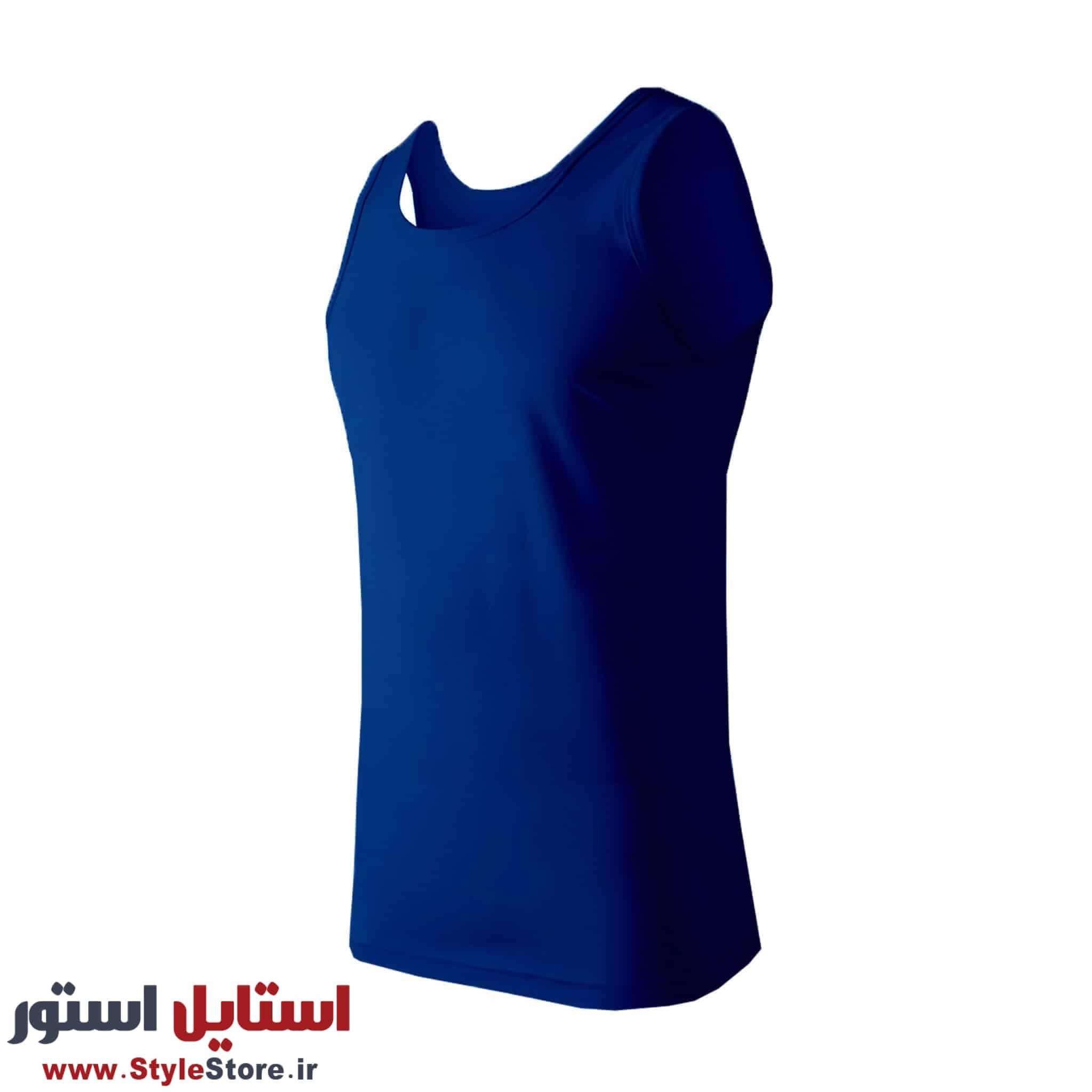 زیرپوش رکابی مردانه حریر تن پوش مدل پنبه رنگ آبی — تصویر ۹