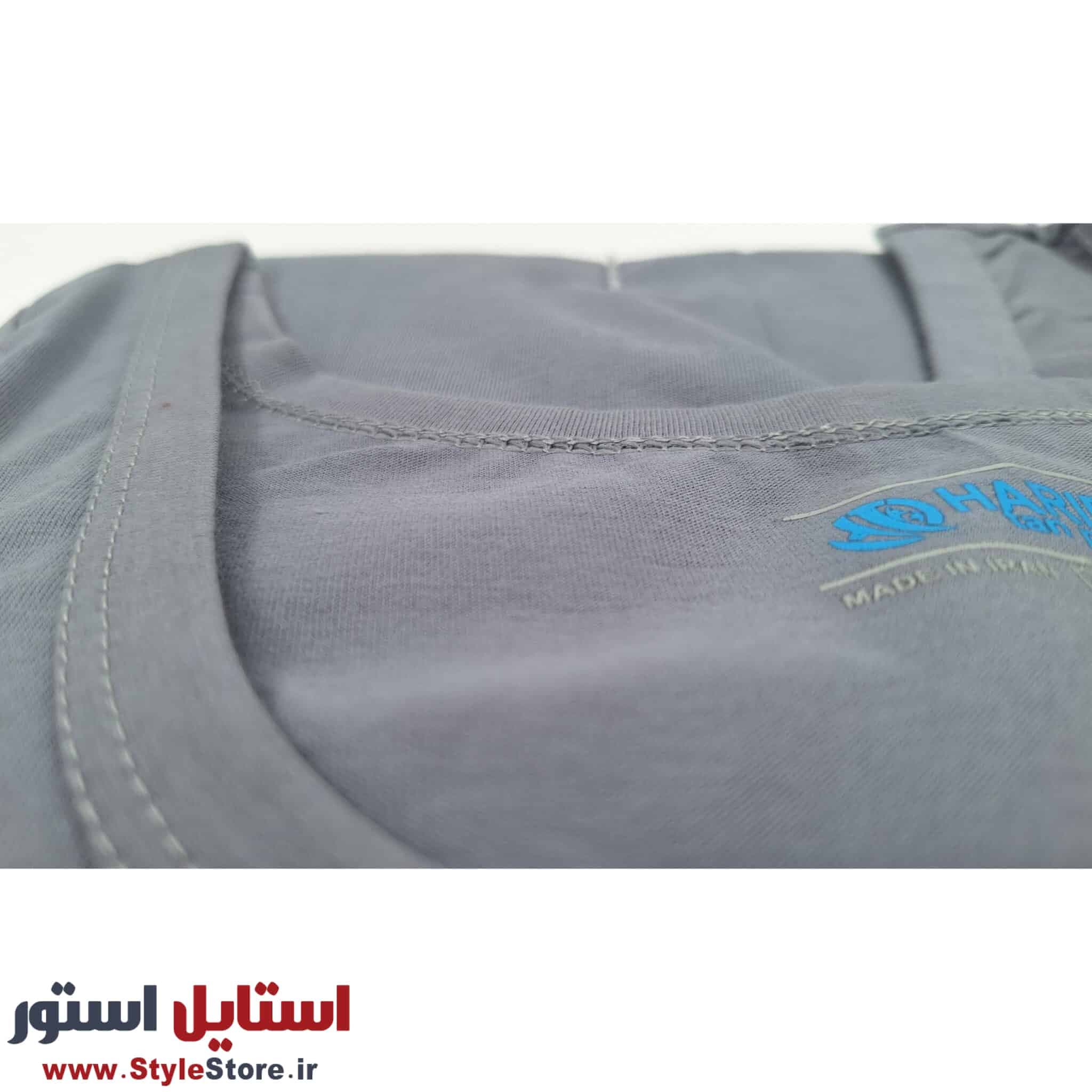 زیرپوش رکابی مردانه حریر تن پوش مدل سوپر پنبه رنگ طوسی — تصویر ۵