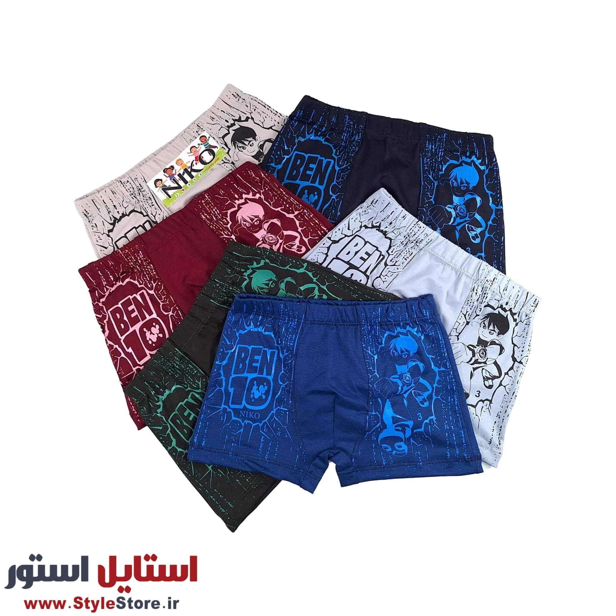 شورت پسرانه نیکو پادار طرح بن تن (5 تا 7 سال)
