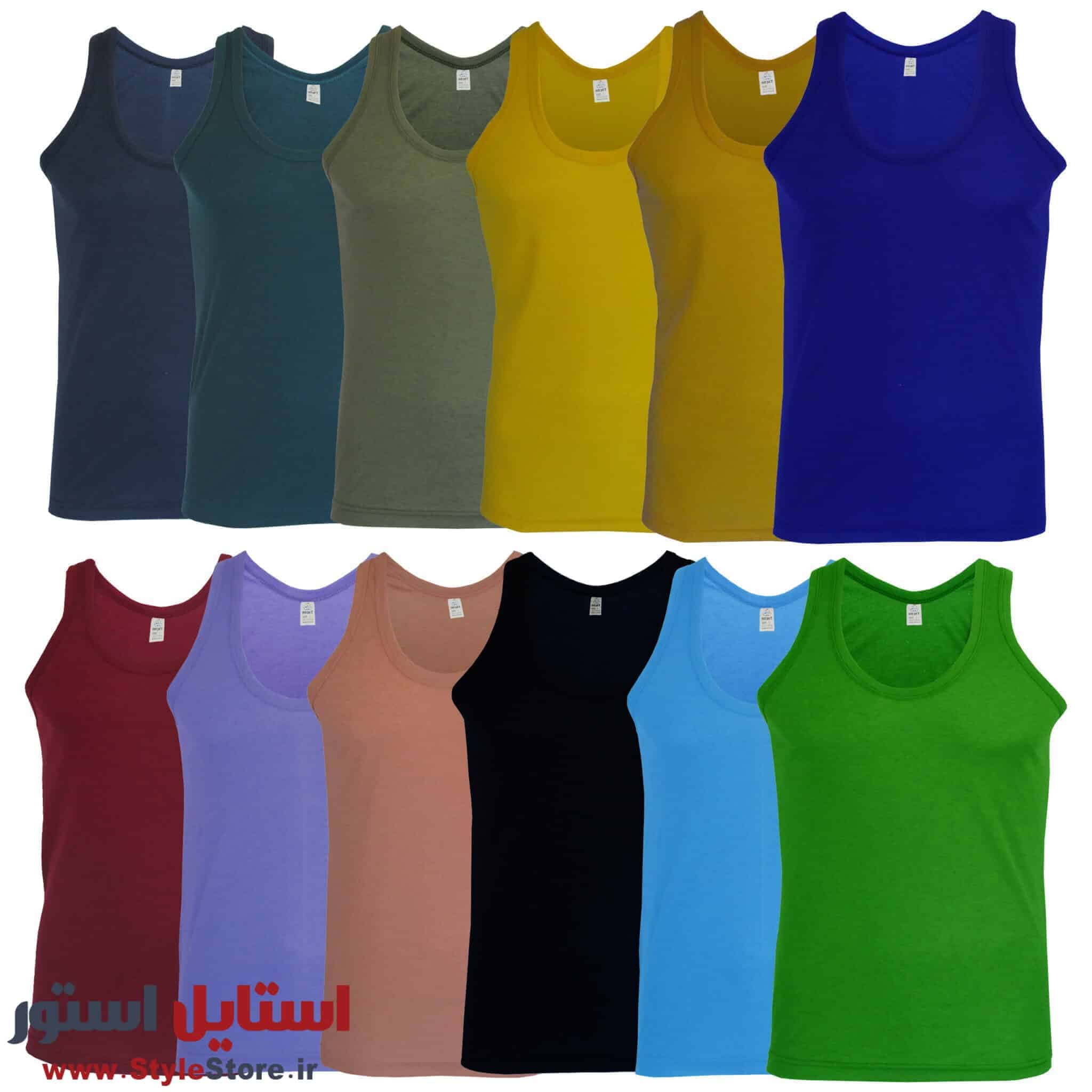 زیرپوش رکابی مردانه حجت کد Ves-20629 رنگ آبی تیره — تصویر ۳