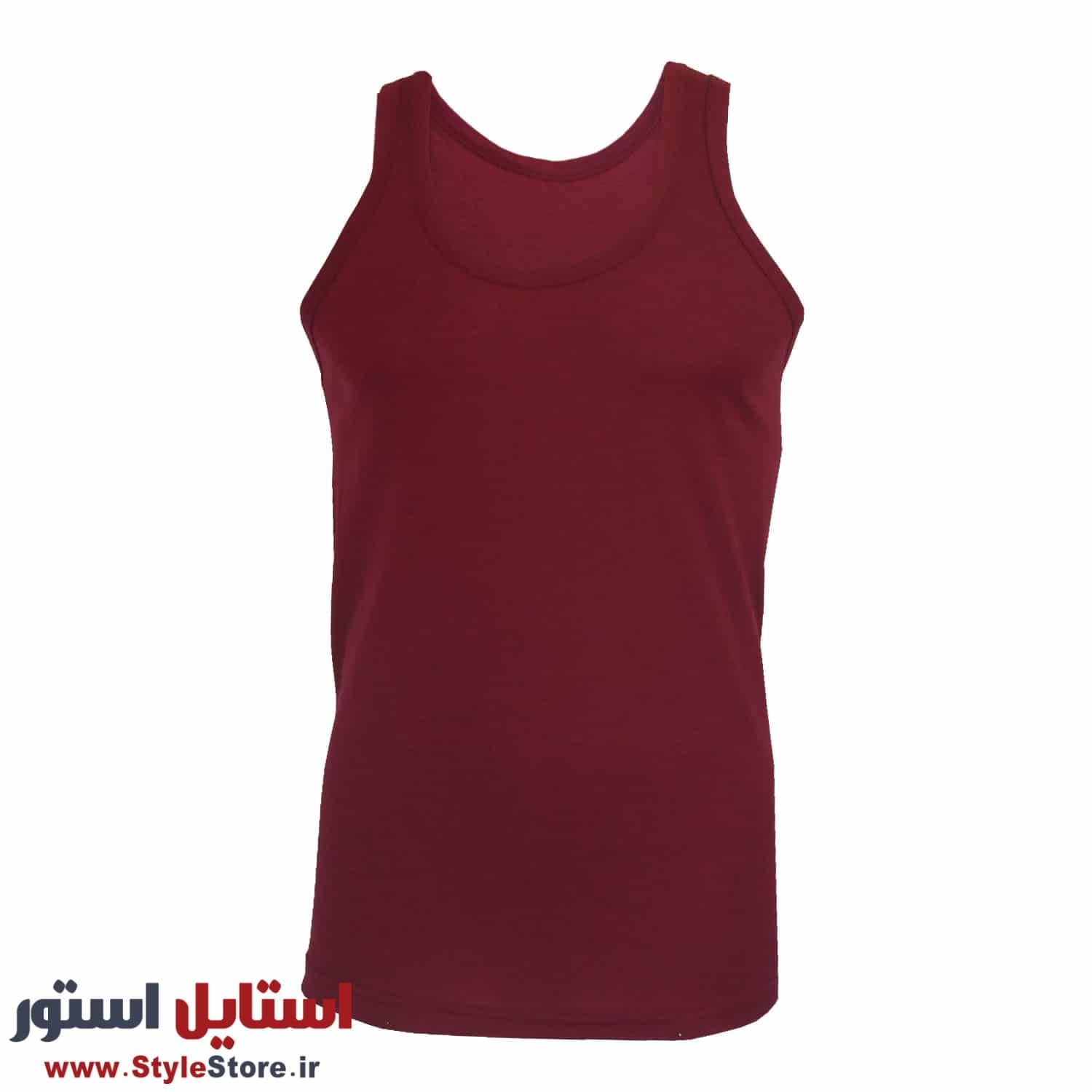 زیرپوش رکابی مردانه حجت کد Ves-20335 رنگ زرشکی