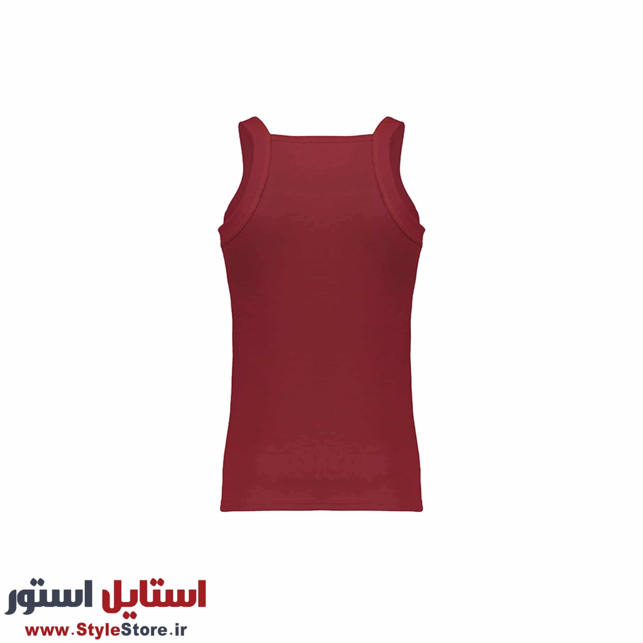 زیرپوش یقه خشتی مردانه حجت رنگ زرشکی — تصویر ۱۲