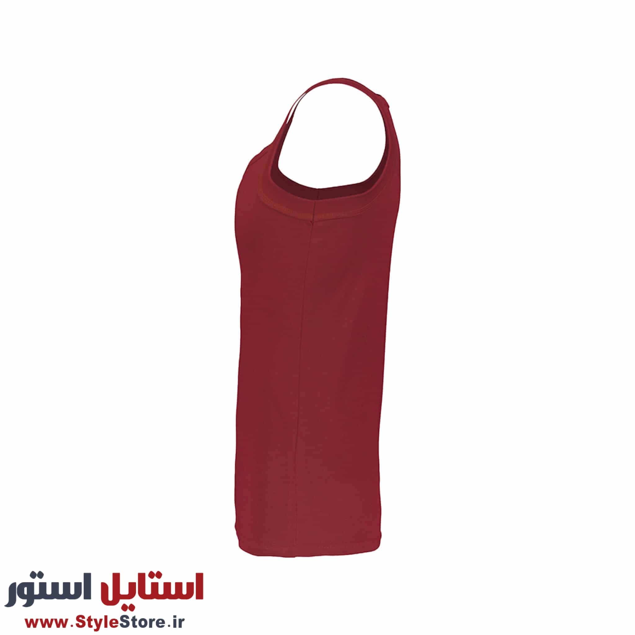 زیرپوش یقه خشتی مردانه حجت رنگ زرشکی — تصویر ۱۱