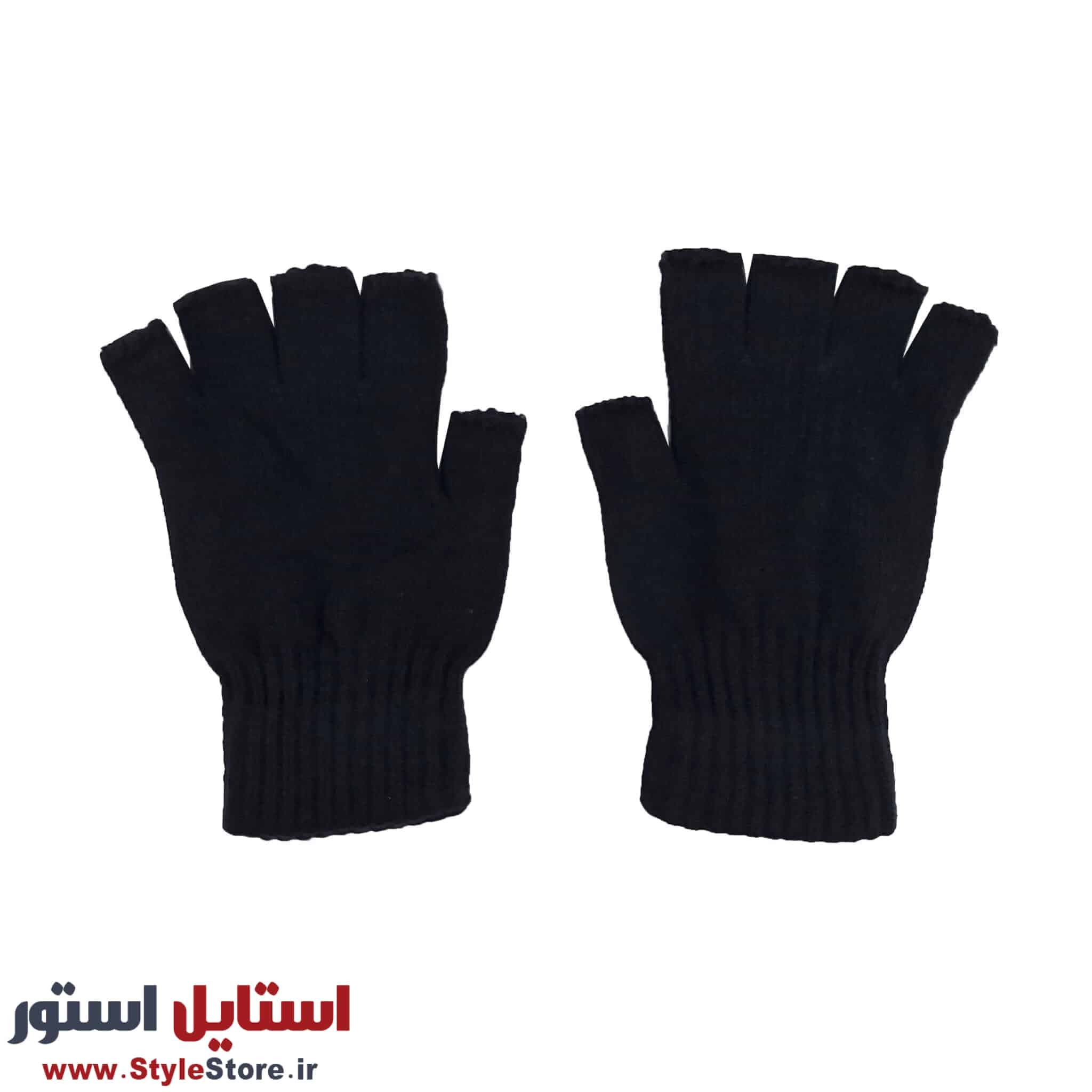 دستکش بافتنی نیم انگشتی مردانه مدل SELEFON کد 1095