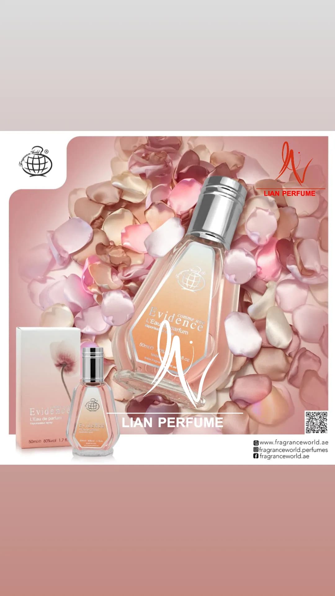 عطر ادکلن اویدنس ۵۰ میل فراگرنس ورد Fragrance World Evidence — تصویر ۲