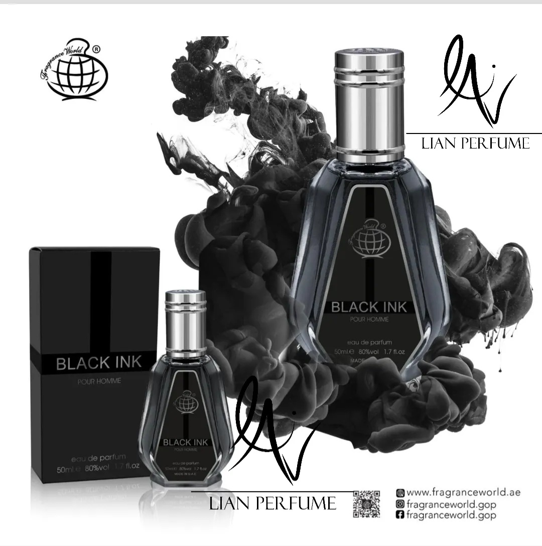 عطر ادکلن لالیک مشکی انکر نویر بلک اینک ۵۰ میل فراگرنس ورد Fragrance World black ink