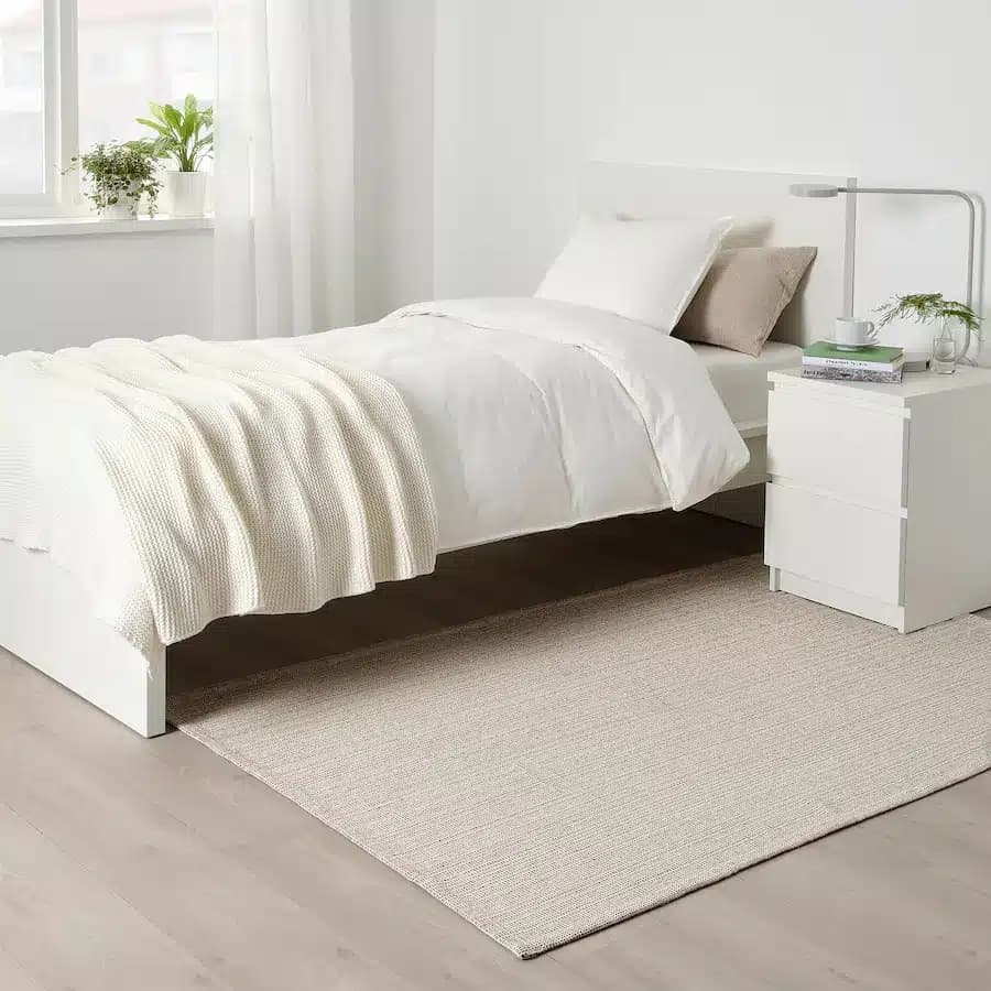 فرش رنگ طبیعی/مشکی ایکیا TIPHEDE سایز 120×180 سانتیمتر — تصویر ۵