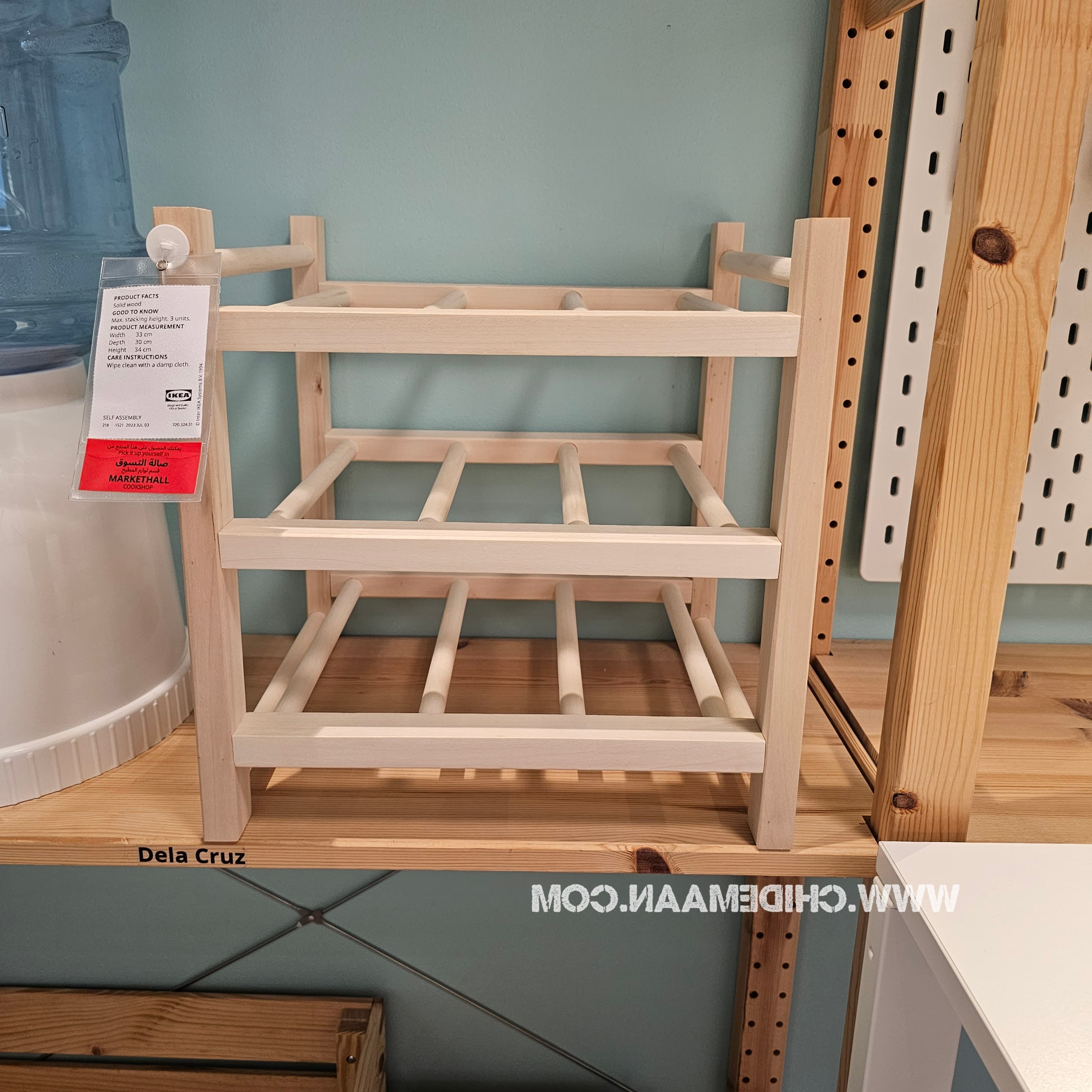 قفسه 9 بطری ایکیا HUTTEN چوبی — تصویر ۱۱