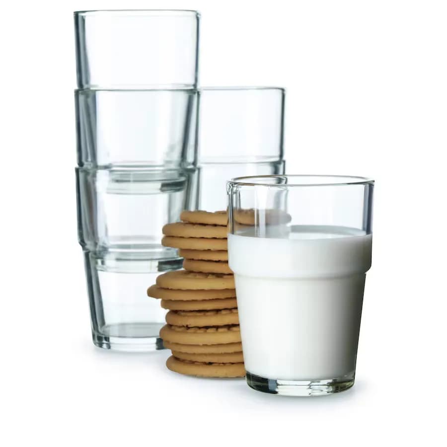 لیوان شیشهای شفاف ایکیا REKO، بسته 6 عددی، 170 سیسی — تصویر ۶