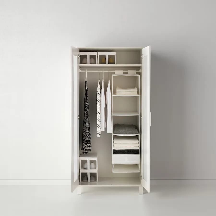 نظم دهنده آویز 6 طبقه ایکیا SKUBB سفید، 35x45x125 سانتیمتر — تصویر ۵