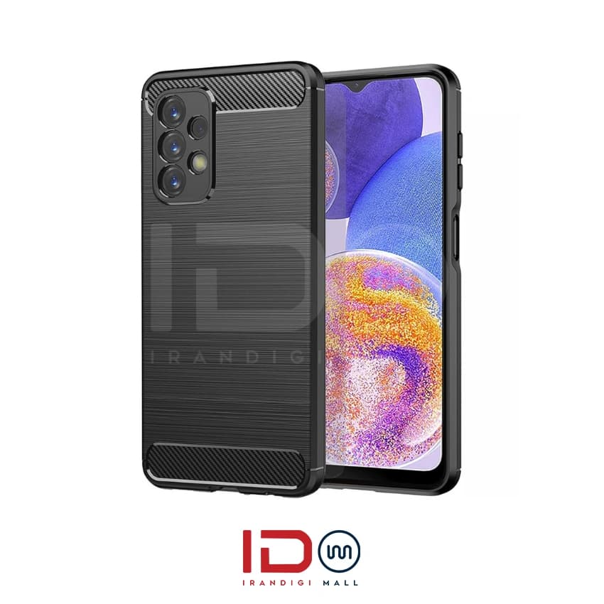قاب فیبر کربن گوشی سامسونگ مدل SAMSUNG Galaxy A23 برند rugged armor رنگ سرمه ای
