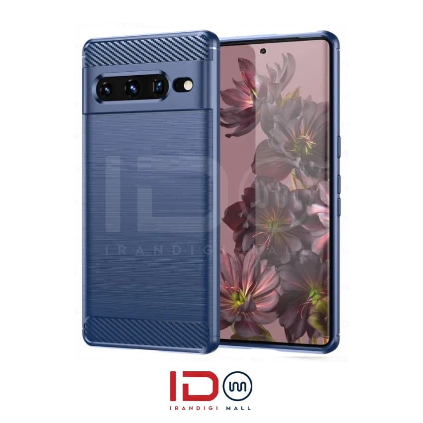 قاب فیبر کربن گوشی موبایل گوگل مدل Google Pixel 7 PRO برند rugged armor رنگ سرمه ای — تصویر ۲