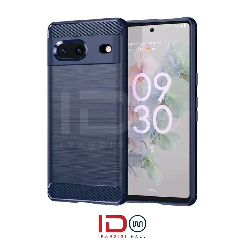 قاب فیبر کربن گوشی موبایل گوگل مدل Google Pixel 7 برند rugged armor رنگ سرمه ای
