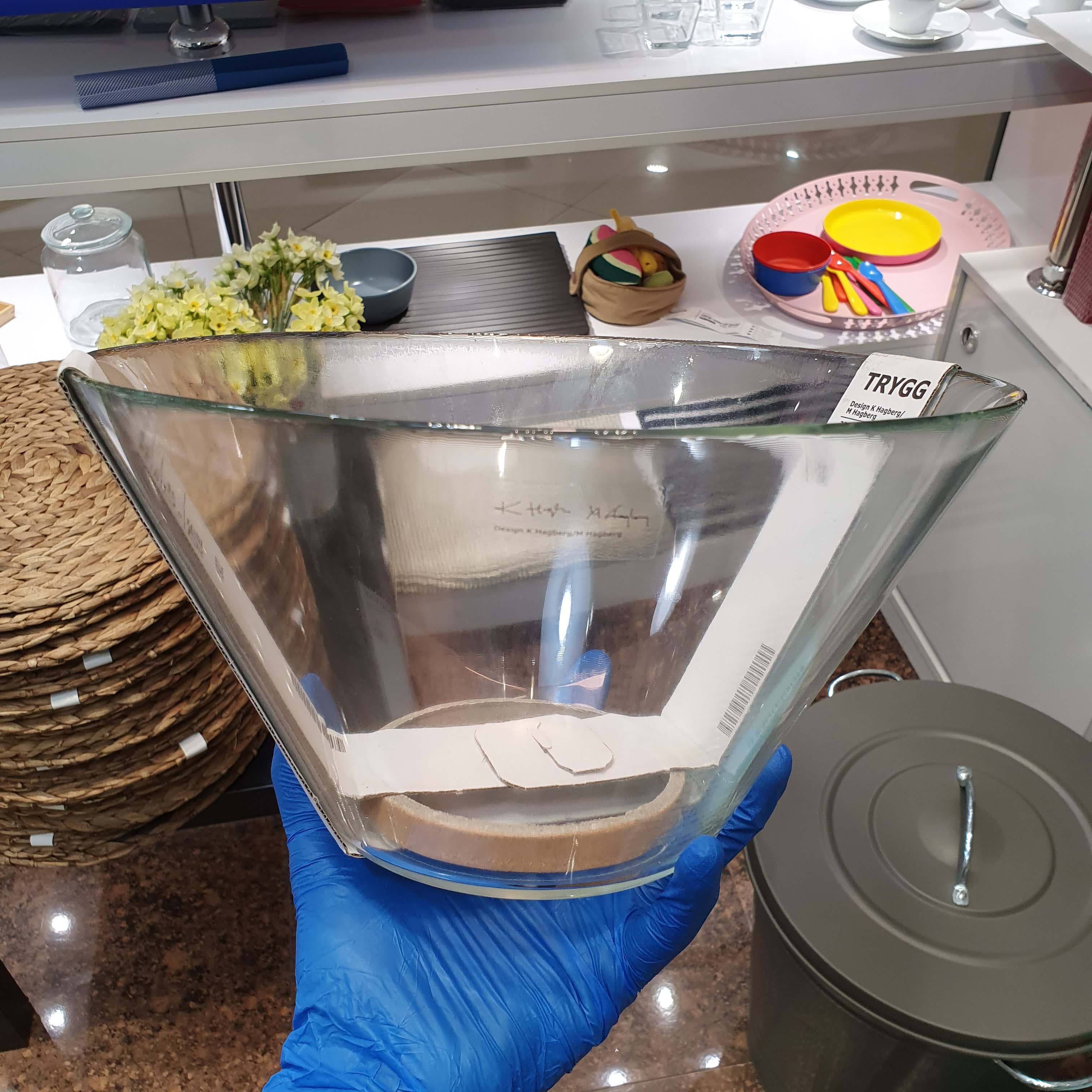 کاسه سرو شیشه ای ایکیا TRYGG قطر 28 سانتی‌متر — تصویر ۱۰