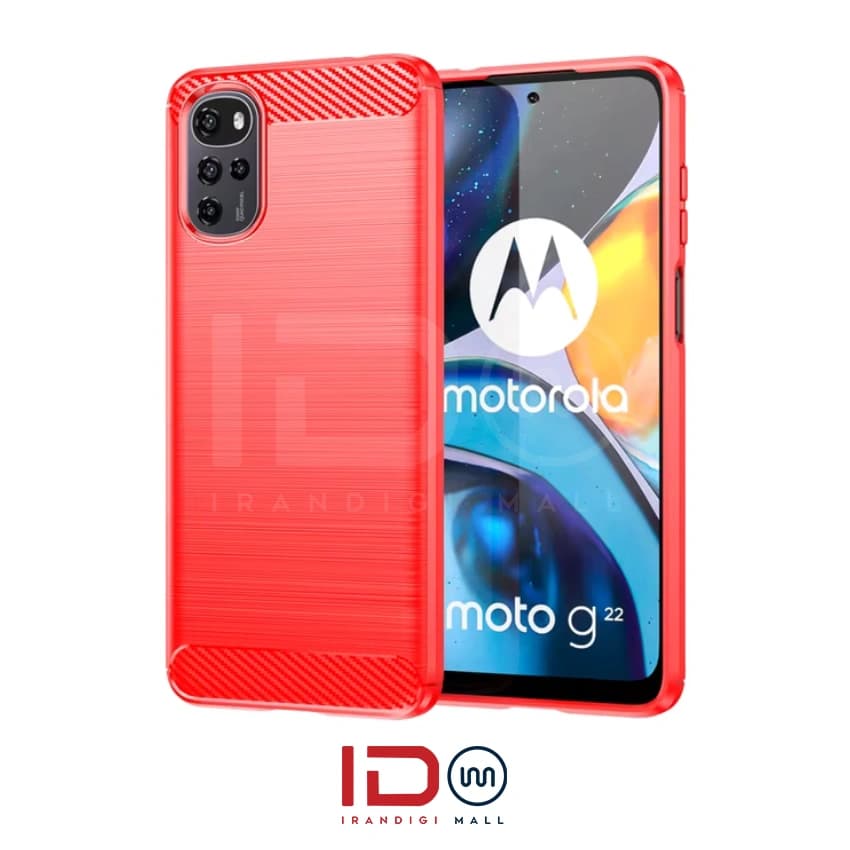 قاب فیبر کربن گوشی موتورولا مدل MOTOROLA G22 برند rugged armor رنگ خاکستری