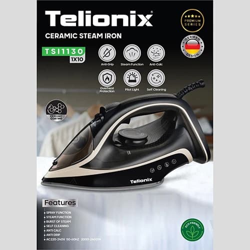اتو بخار سرامیکی تلیونیکس مدل TSI1130 — تصویر ۲