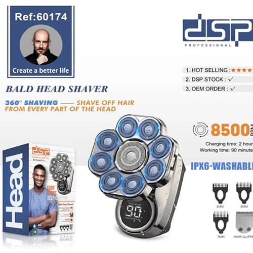 ماشین اصلاح دی اس پی مدل DSP-60174 ضد آب — تصویر ۲