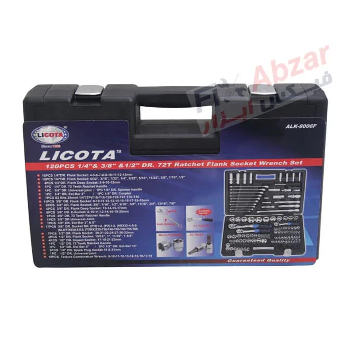 مجموعه 120 عدد آچار بکس لیکوتا مدل ALK-8006F — تصویر ۱۰