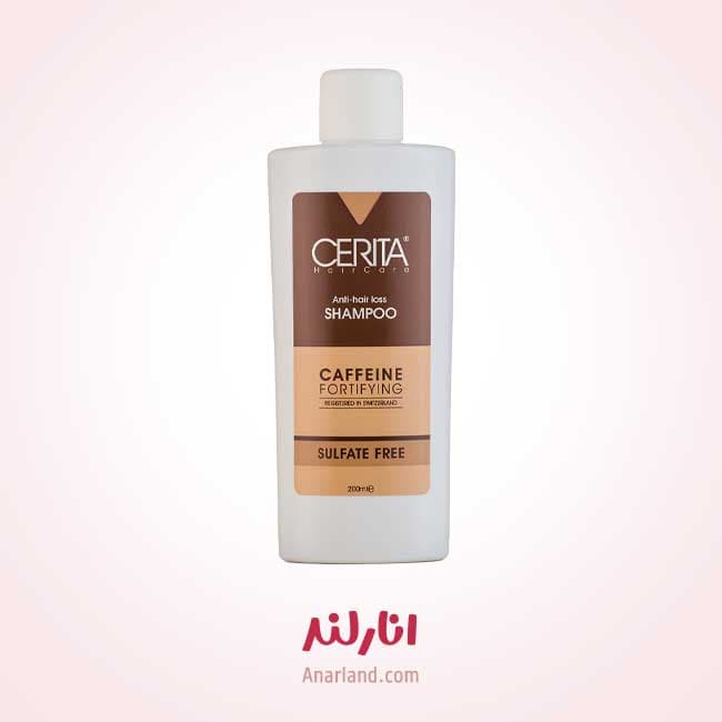شامپو تقویت کننده و ضد ریزش مو سریتا مدل Caffein حجم 200 میلی لیتر