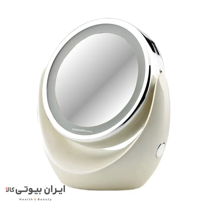 آینه دو طرفه رومیزی میکاپ و آرایشی با قابلیت بزرگنمایی 5x تاچ بیوتی TB0678