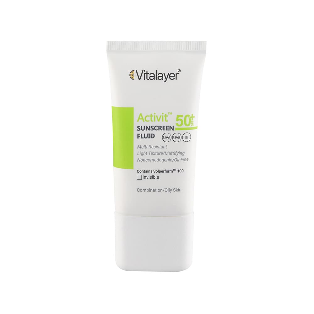 فلوئید ضد آفتاب ویتالیر SPF50 مدل Activit رنگ بژ طبیعی — تصویر ۶