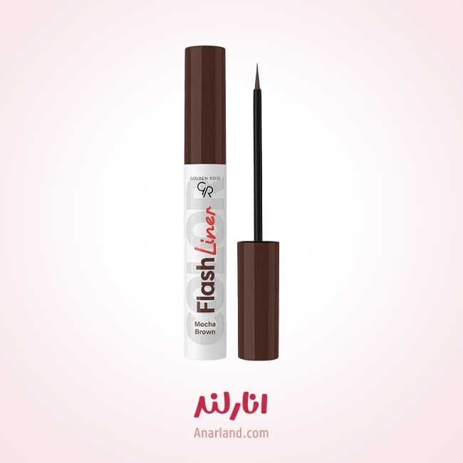 خط چشم مویی گلدن رز مدل Flash Liner رنگ قهوه ای
