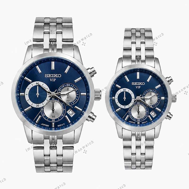 ساعت ست سیکو سه موتوره سیلور صفحه سرمه ای Seiko 8883 — تصویر ۲