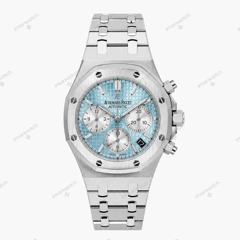 ساعت زنانه اودمار پیگه نقره ای صفحه تیفانی Audemars piguet 2131 — تصویر ۷