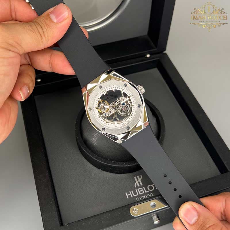ساعت مردانه هابلوت هندسی اتومات سیلور HUBLOT BIG BANG H96310 — تصویر ۸
