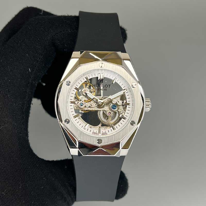 ساعت مردانه هابلوت هندسی اتومات سیلور HUBLOT BIG BANG H96310 — تصویر ۲