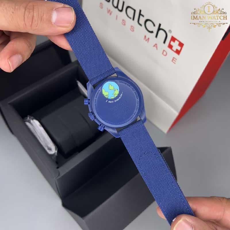 ساعت مچی امگا سواچ مون شاین Omega Swatch Mission Super Blue — تصویر ۵
