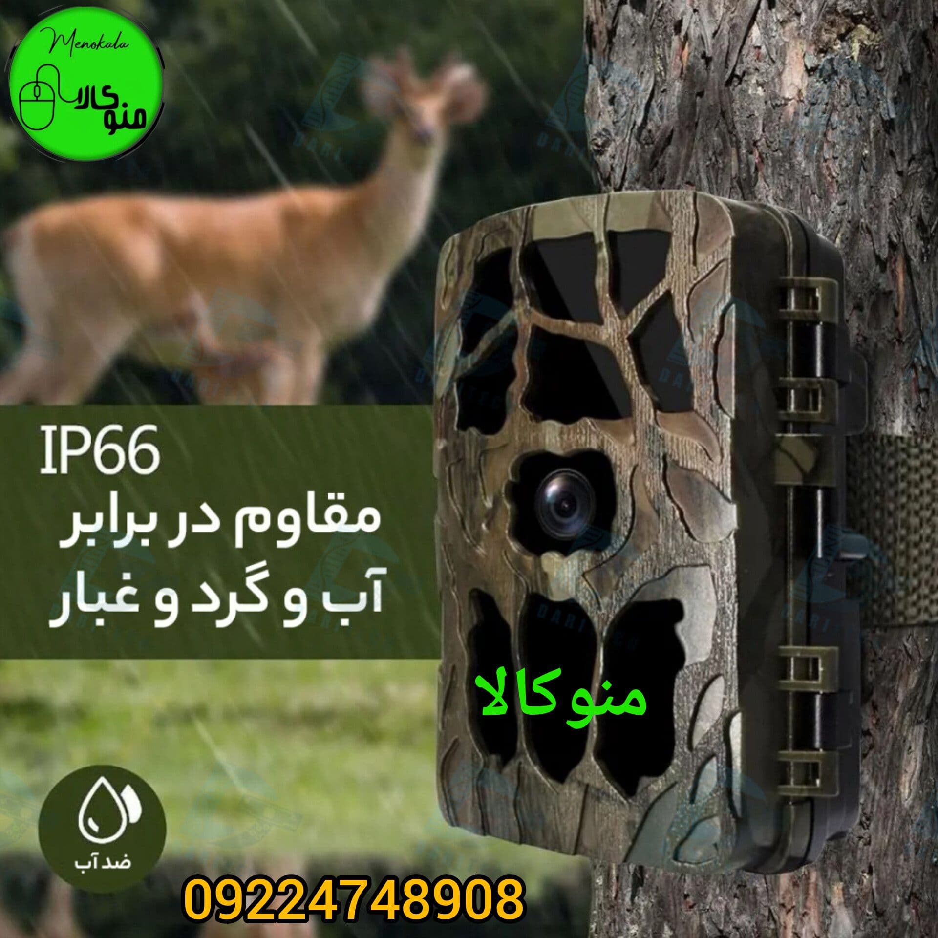 دوربین تله‌ای شکار و باغ و ویلا اصل | ضبط 4K، دید در شب، ضدآب