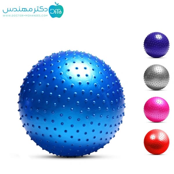 توپ جیم بال خاردار سایز 65 همراه با تلمبه