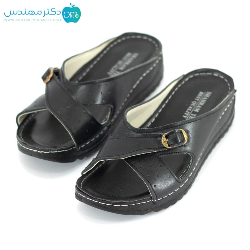 صندل طبی زنانه مدل 1024 رنگ مشکی — تصویر ۷